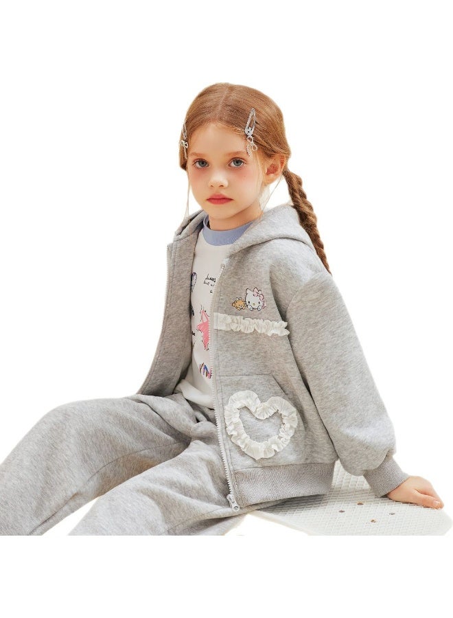 هالو كيتي مرحبا كيتي الأطفال دعوى الفتيات جديد الربيع والخريف كبير الأطفال الطفل الرياضة دعوى ملابس الأطفال - Image 1