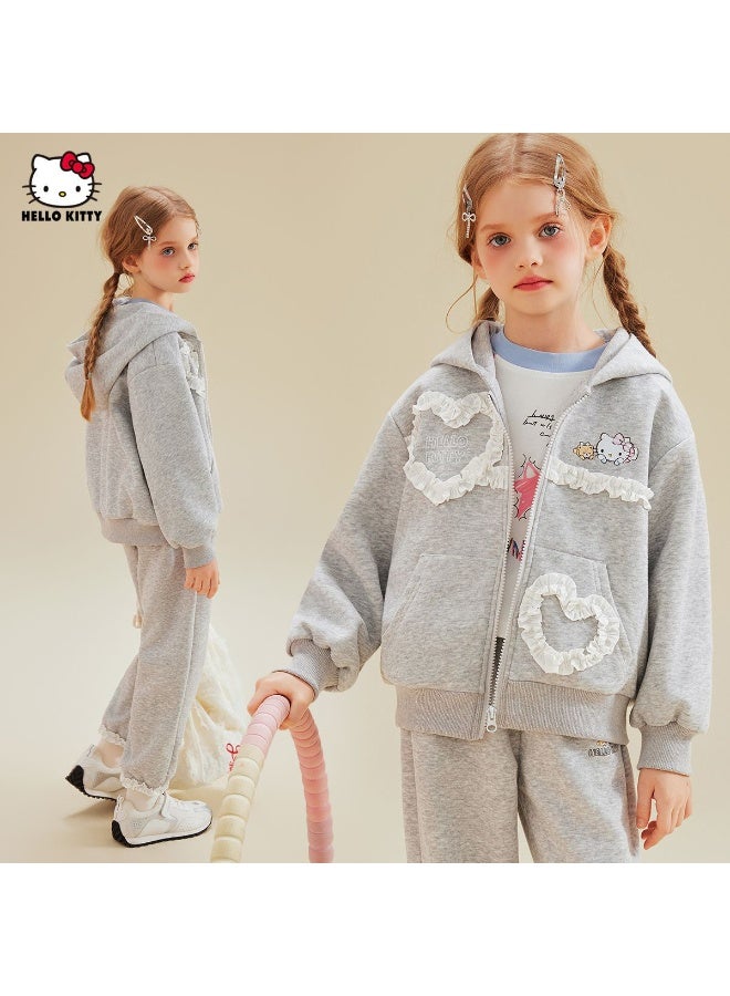 هالو كيتي مرحبا كيتي الأطفال دعوى الفتيات جديد الربيع والخريف كبير الأطفال الطفل الرياضة دعوى ملابس الأطفال - Image 4