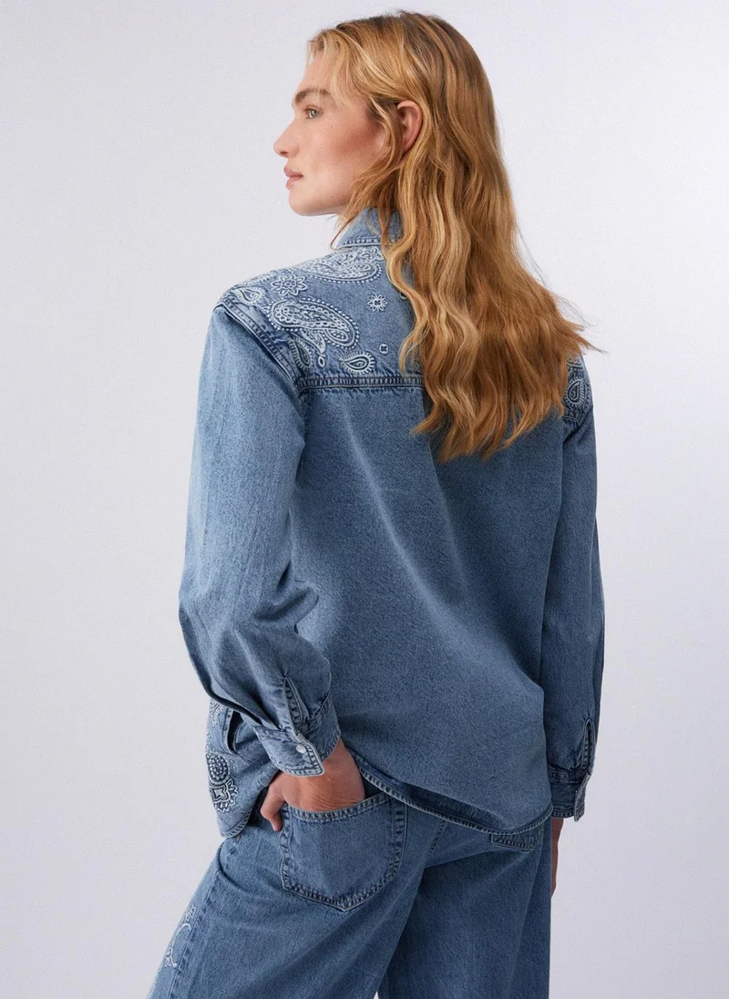 Liu Jo Denim shirt with embroidery
