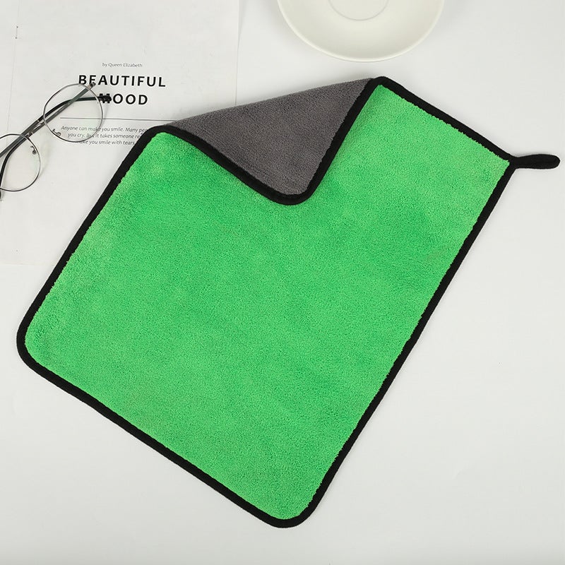 Car Wash Towel, Thickeneded Towel for Car Wiping, Water-Absorbent and Lint-Free Coral Velvet Fishing Towel with Logo Can Be Added - Image 1