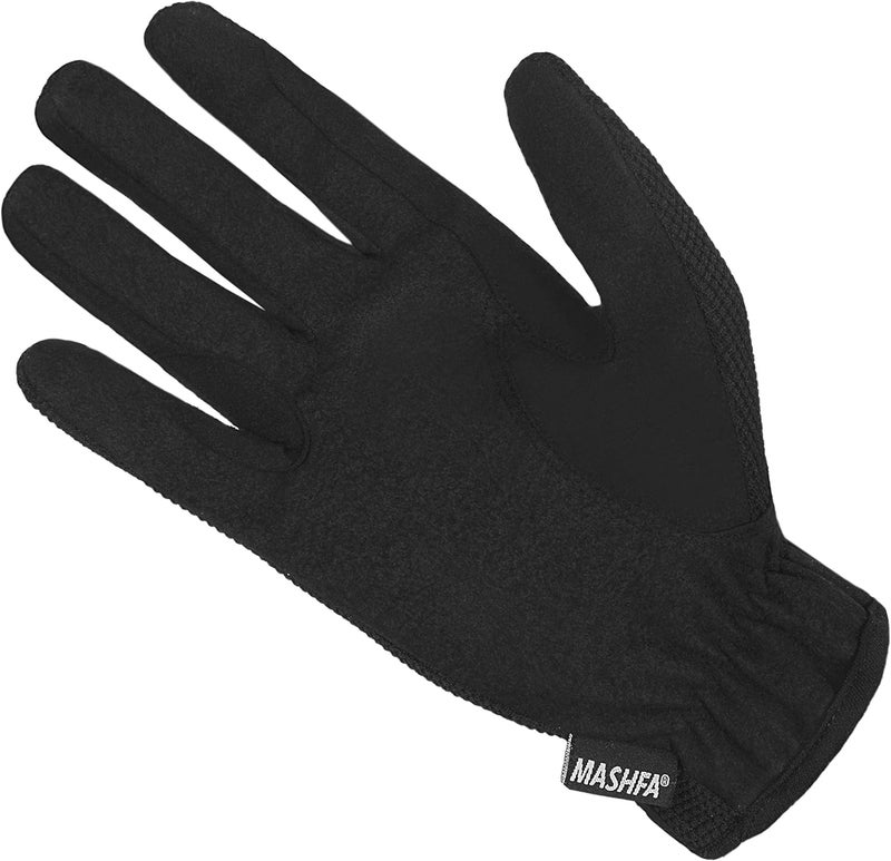 Mashfa Ladies Women Horse Riding Gloves Cotton Dublin Track Fabric Shires Gloves Leather Equestrian Gloves - Image 4