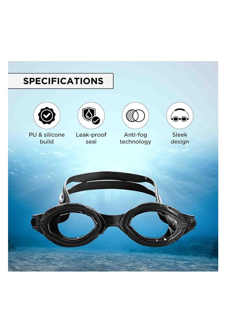 ENDLESS  - EL1001 Swimming Goggle with Anti-Fog and UV Protection | Material : Silicon, Rubber | Attached Ear Buds and Adjustable Strap | Soft Silicone Gasket for Leak Proof | With Hard Case - Image 1