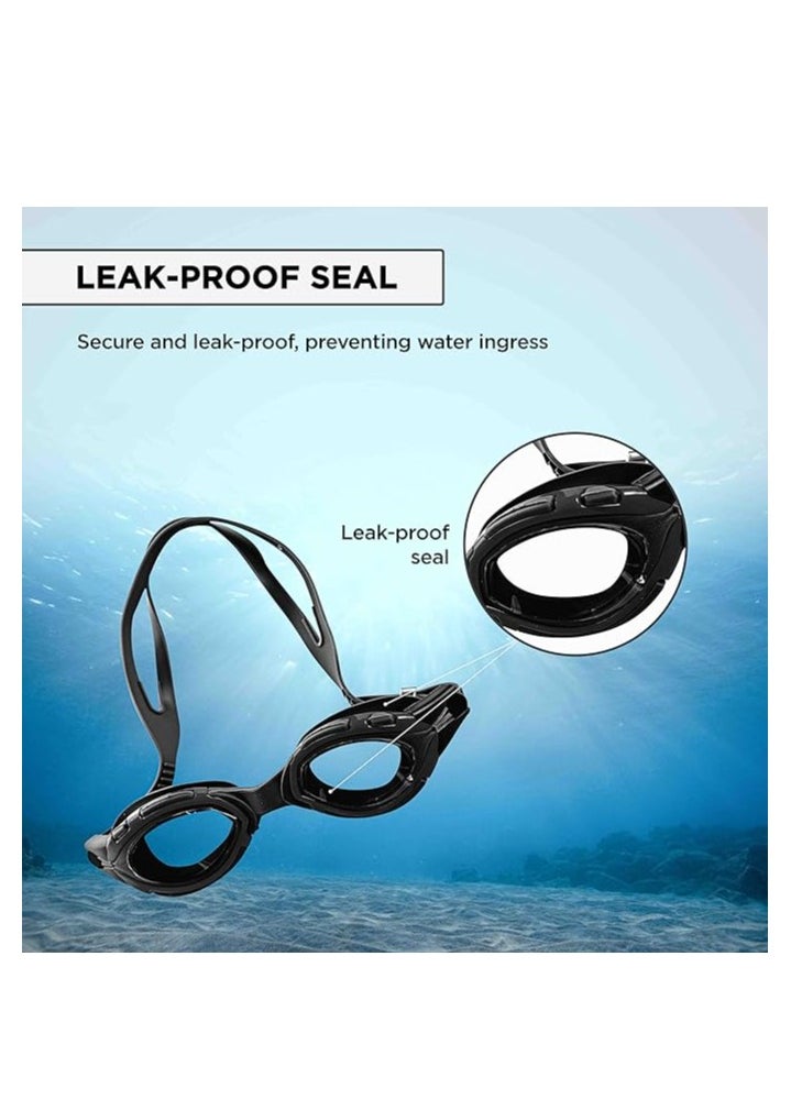 ENDLESS  - EL1001 Swimming Goggle with Anti-Fog and UV Protection | Material : Silicon, Rubber | Attached Ear Buds and Adjustable Strap | Soft Silicone Gasket for Leak Proof | With Hard Case - Image 1