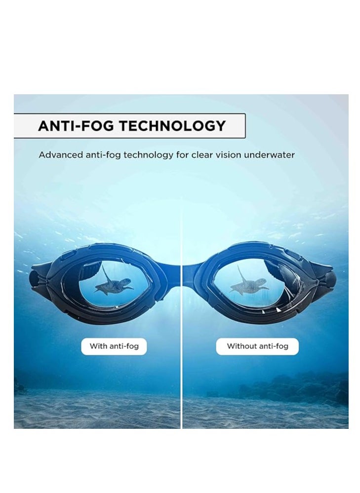 ENDLESS  - EL1001 Swimming Goggle with Anti-Fog and UV Protection | Material : Silicon, Rubber | Attached Ear Buds and Adjustable Strap | Soft Silicone Gasket for Leak Proof | With Hard Case - Image 1