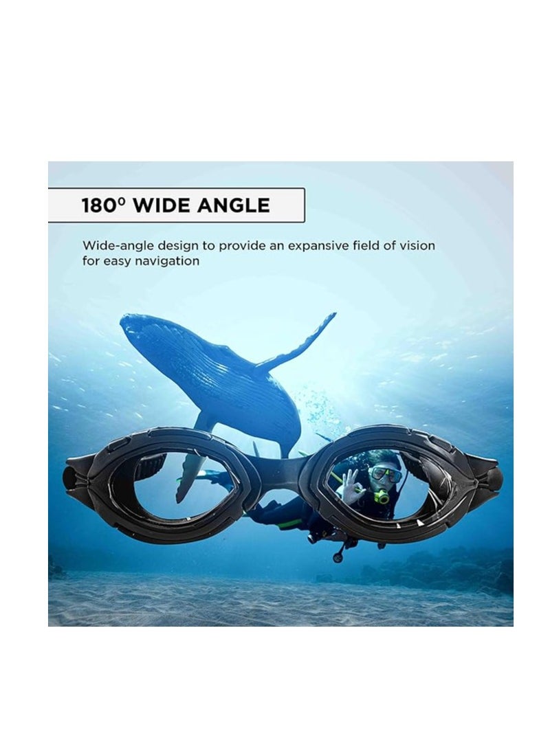 ENDLESS  - EL1001 Swimming Goggle with Anti-Fog and UV Protection | Material : Silicon, Rubber | Attached Ear Buds and Adjustable Strap | Soft Silicone Gasket for Leak Proof | With Hard Case - Image 1