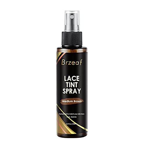 Grospe Lace Tint Spray for Wigs Dark Medium and Light Brown Shades for Closures and Frontal Lace Wigs 100ml - Image 2