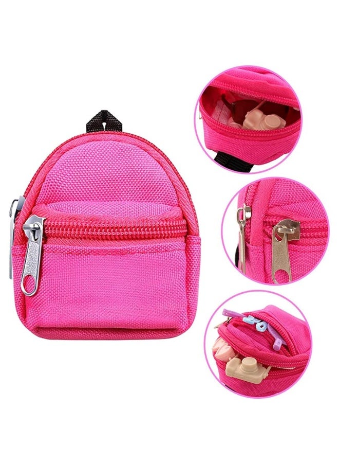 BARWA 5 Pcs Doll Travel Accessories 2 Doll Backpack Bag with Zipper with 2 Sunglasses 1 Telescope for 11.5 inch Dollâ€¦ - Image 1