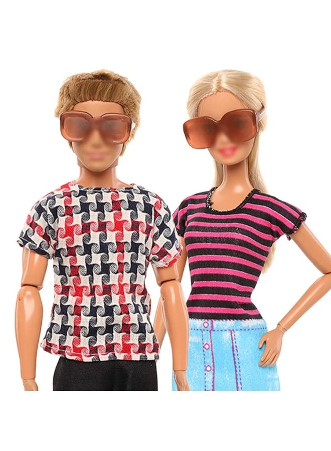 BARWA 5 Pcs Doll Travel Accessories 2 Doll Backpack Bag with Zipper with 2 Sunglasses 1 Telescope for 11.5 inch Dollâ€¦ - Image 2