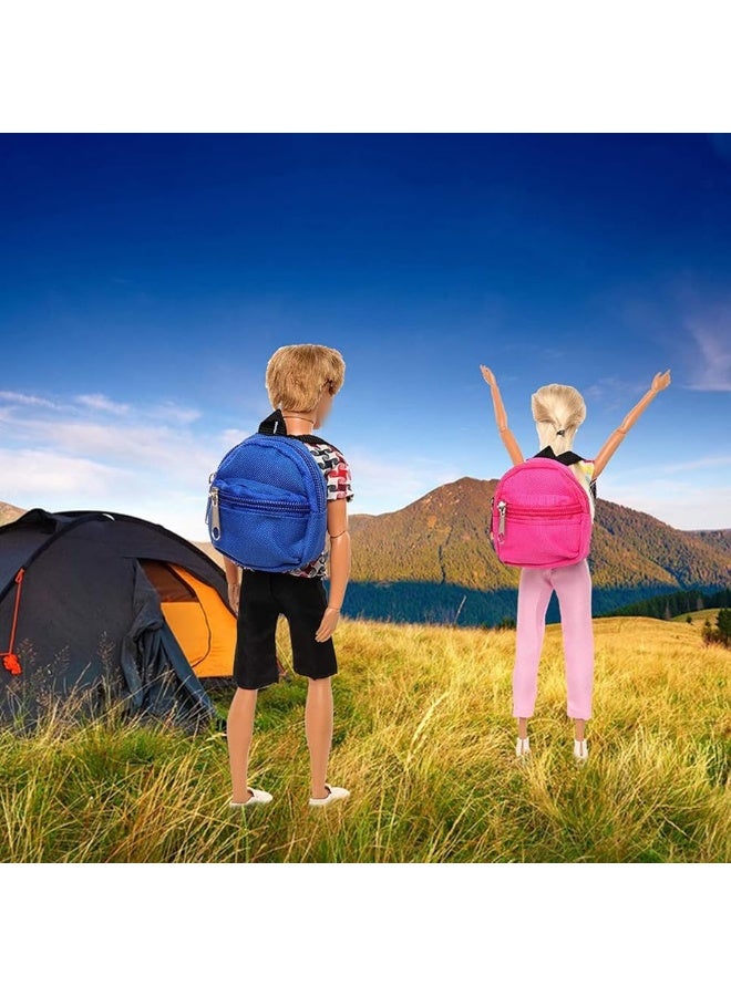 BARWA 5 Pcs Doll Travel Accessories 2 Doll Backpack Bag with Zipper with 2 Sunglasses 1 Telescope for 11.5 inch Dollâ€¦ - Image 5