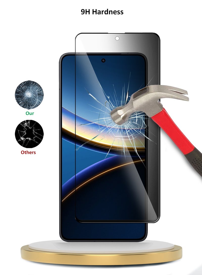 دبليو تيك شاشة حماية زجاج مقسى كاملة التغطية مع لصق كامل لجهاز Xiaomi Poco F7 Pro / Xiaomi Poco F7 Ultra 5G 2025 Premium E2E Series (MSGECP) - شفاف / أسود - Image 3