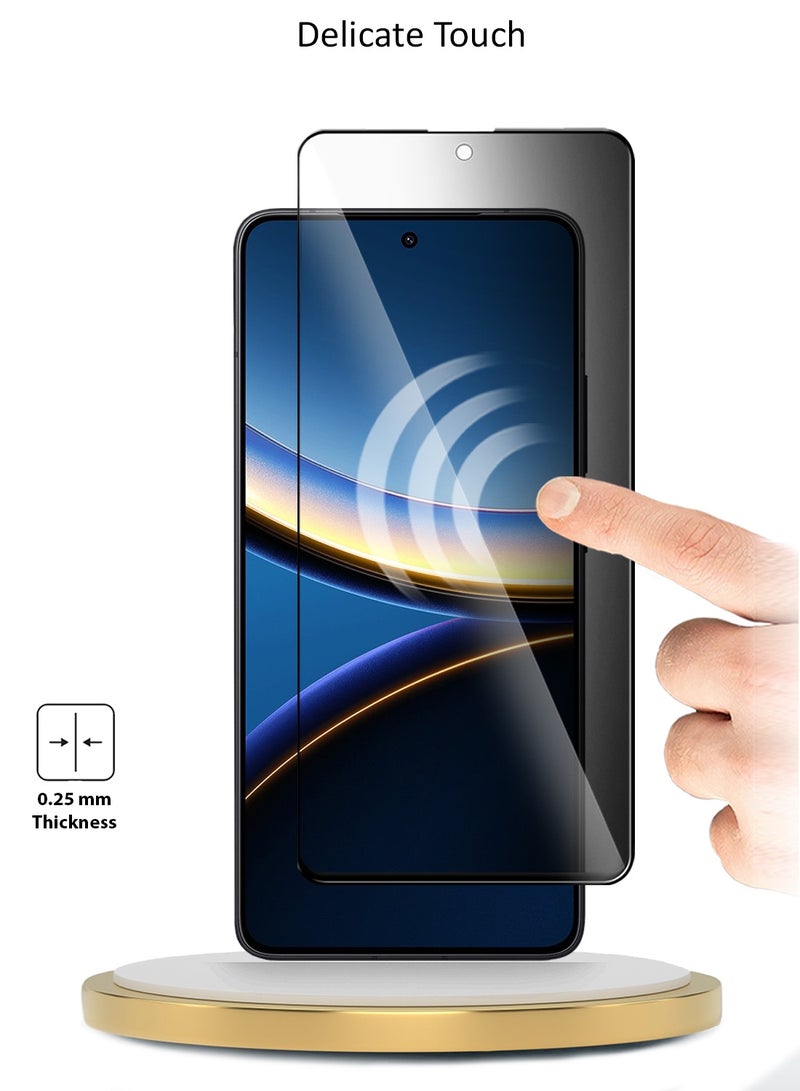 دبليو تيك شاشة حماية زجاج مقسى كاملة التغطية مع لصق كامل لجهاز Xiaomi Poco F7 Pro / Xiaomi Poco F7 Ultra 5G 2025 Premium E2E Series (MSGECP) - شفاف / أسود - Image 4