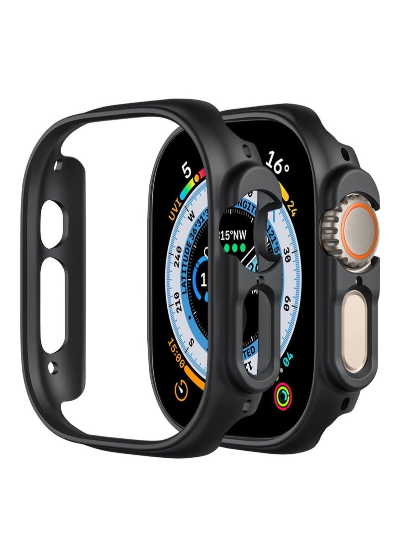 2 Pack Case Compatible with Apple Watch Ultra 49mm, Hard PC Bumper Case All-Around Edge Shockproof Protective Cover Frame - Image 1