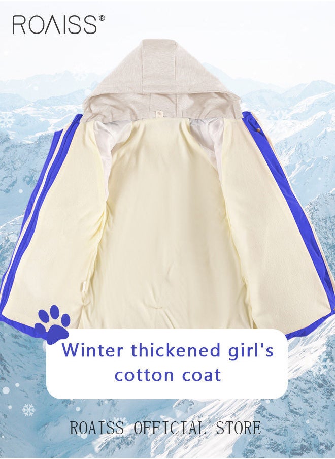 roaiss - Children'S Coat New Year Girls Jacket Hoodie Overcoat Baby Girl Fleece Jacket Children'S Snowsuit - Image 1
