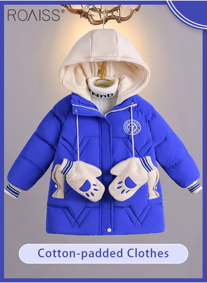 roaiss - Children'S Coat New Year Girls Jacket Hoodie Overcoat Baby Girl Fleece Jacket Children'S Snowsuit - Image 1