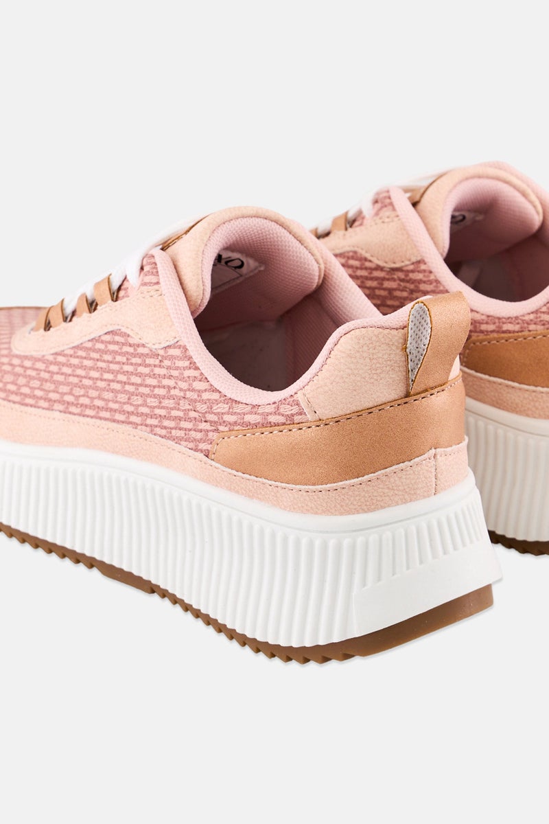 XOXO Women Lace Up Casual Shoes, Multicolor - Image 4