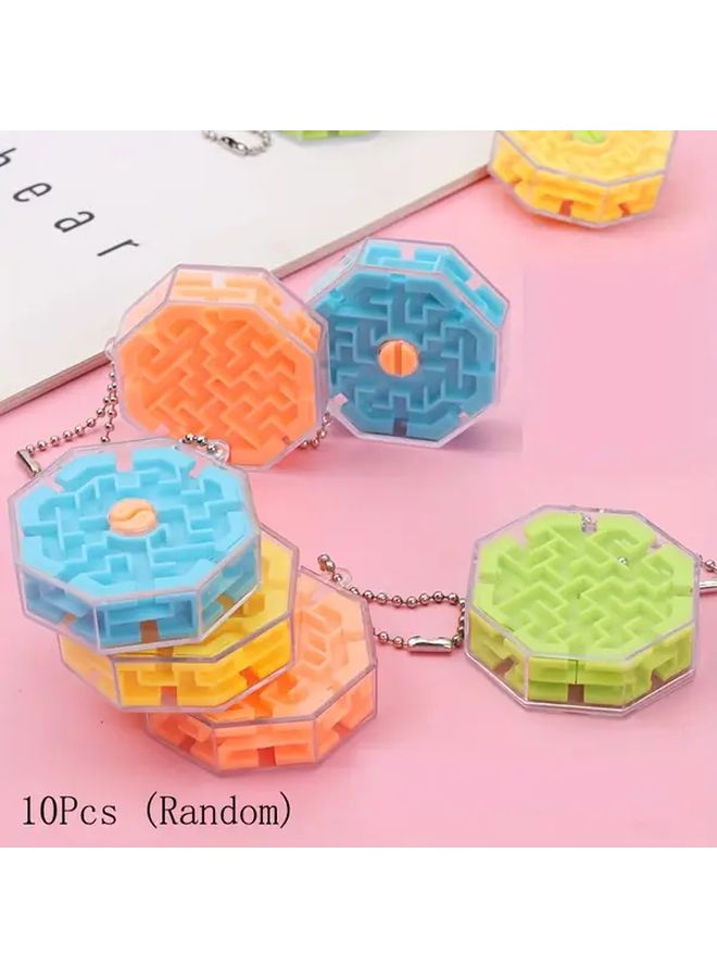 10Pcs 3D Palm Puzzle Walking Ball Maze Toy Brain Game Educational Kids Gift - Image 2