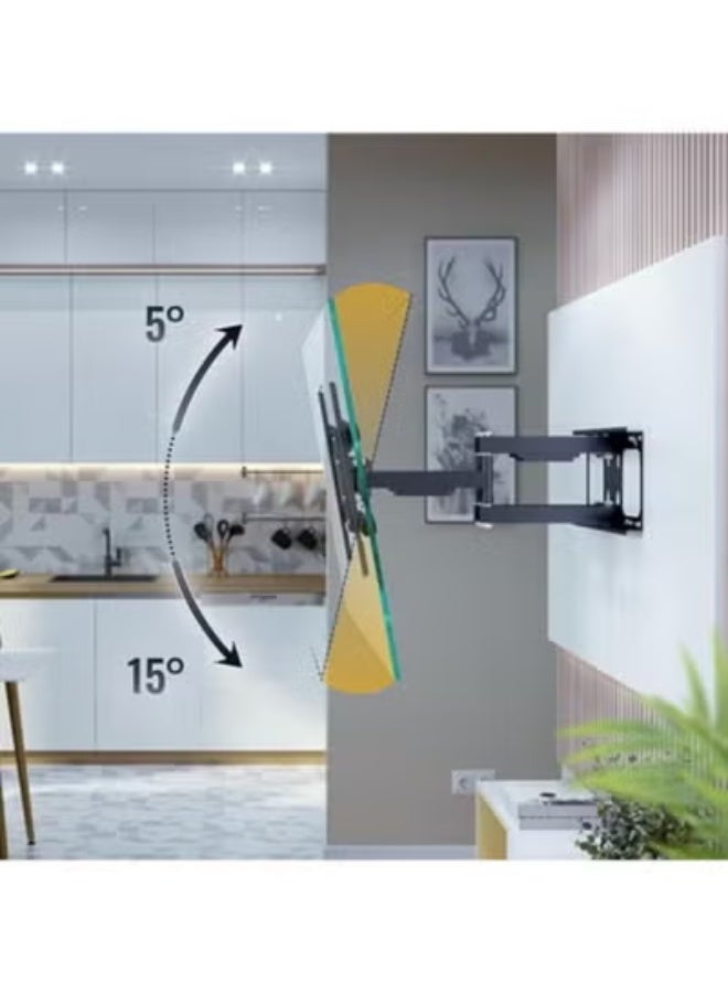 TV Bracket Tilt Swivel for approx. 42-75 Inch LED, LCD, OLED Curved and Flat Screens – Wall Mount Universal for VESA 300x200 to 600x400 - Image 5