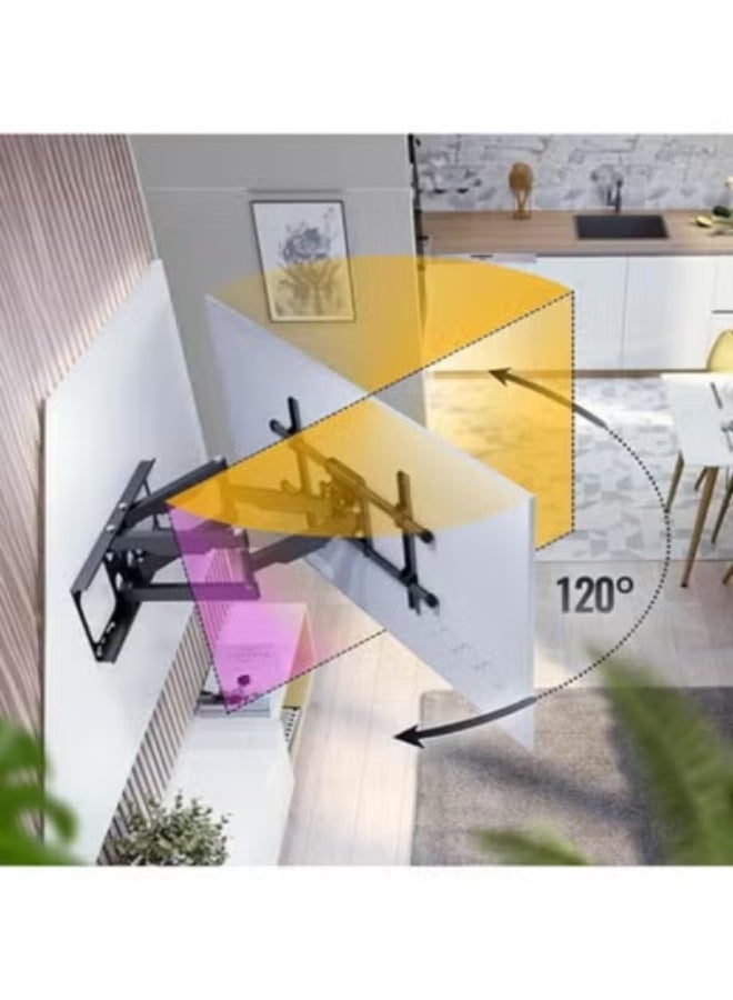 TV Bracket Tilt Swivel for approx. 42-75 Inch LED, LCD, OLED Curved and Flat Screens – Wall Mount Universal for VESA 300x200 to 600x400 - Image 2