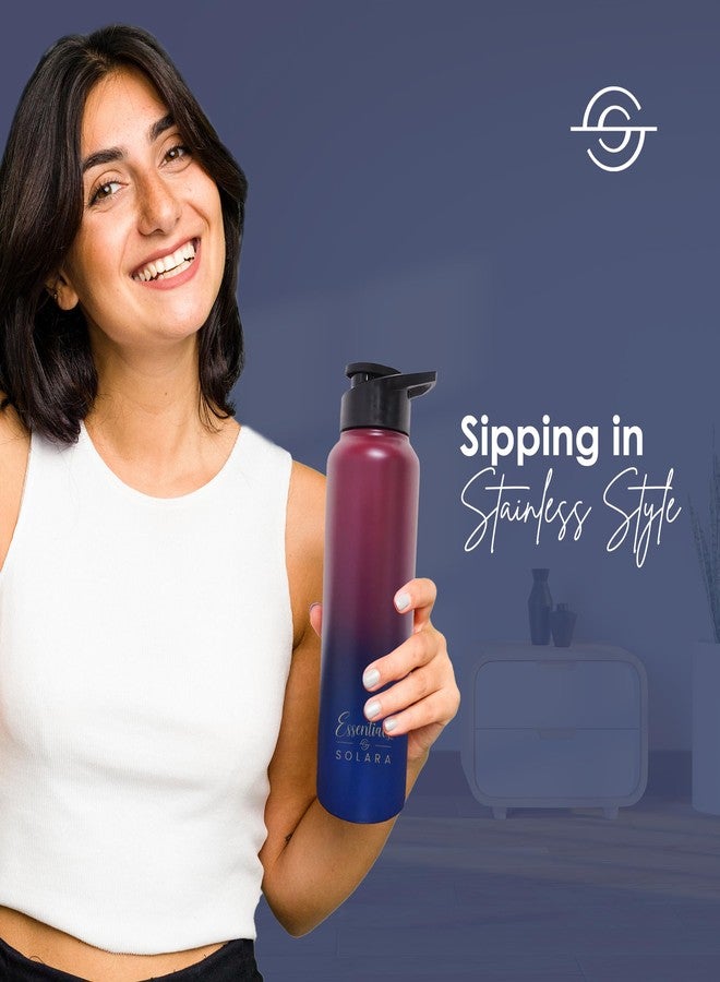 SOLARA Stainless Steel Water Bottle 1 Litre (Pack of 1), Dark Intentions, Leak Proof, Single walled, Home & Kitchen Bottle, Gym Bottle, Treking Bottle, Travel Bottles - Image 4