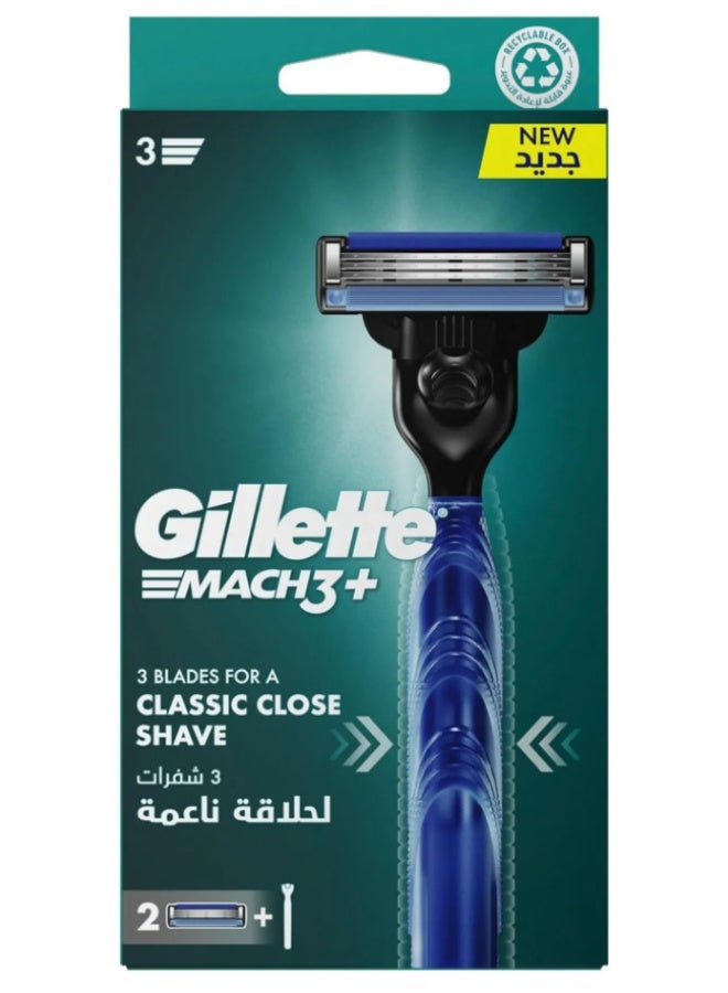 Gillette Mach3 Plus 3-Blade Refill Pack | Smooth, Close & Comfortable Shaving Experience
