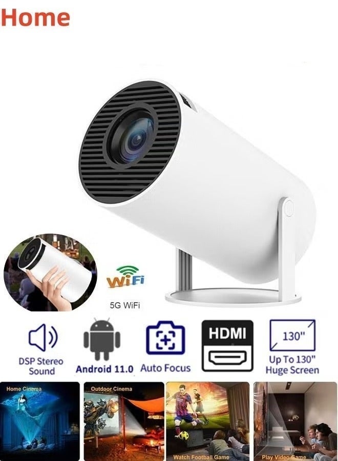 GTSOL Mini Smart Projector 4K– 5G WiFi  + Bluetooth | Android 11 | 180° Rotatable | Built-in Speakers & Remote controller - Image 3