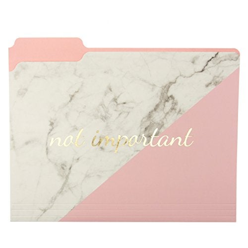 Graphique Blush Marble File Folder Set File Set Includes 9 Folders and 3 Unique Important Designs Embellished w Gold Foil on Durable TripleScored Coated Cardstock 1175 x 95 - Image 3