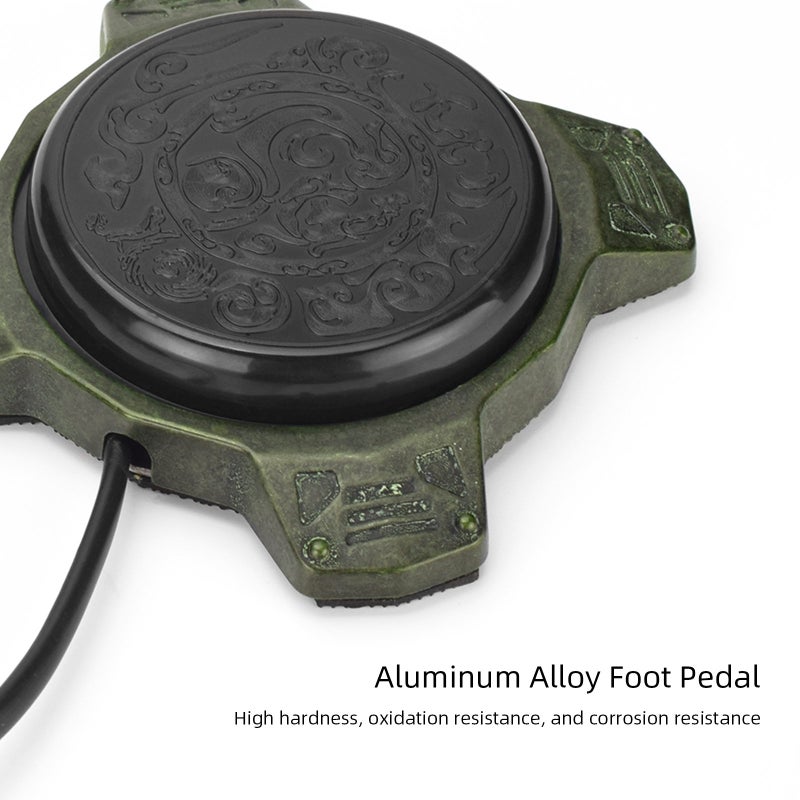 Tattoo Foot Pedal 360° Switch: Alloy Steel Material, 360° No Dead Angle, Stable Voltage Output, 1.75M Silicone Cord, Non-Slip Pad - Reinforced Outlet Structure for Tattoo Artists - Image 5