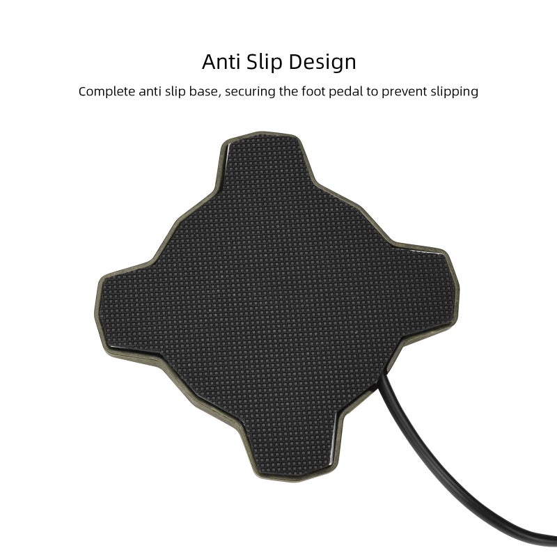 Tattoo Foot Pedal 360° Switch: Alloy Steel Material, 360° No Dead Angle, Stable Voltage Output, 1.75M Silicone Cord, Non-Slip Pad - Reinforced Outlet Structure for Tattoo Artists - Image 4