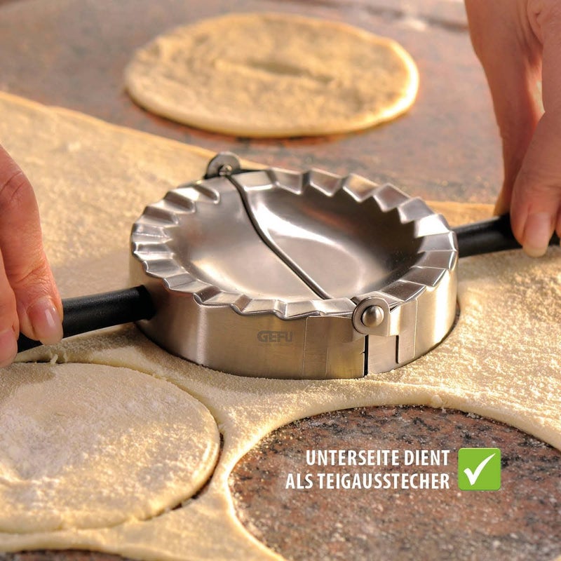 Gefu 28490 Round Ravioli Pasta Case Maker - Stainless Steel and Plastic - Image 4