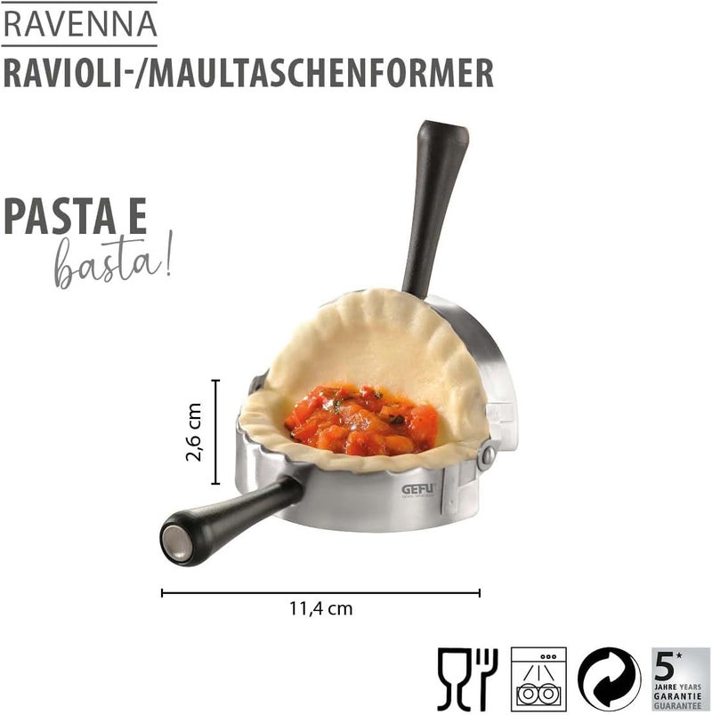 Gefu 28490 Round Ravioli Pasta Case Maker - Stainless Steel and Plastic - Image 2