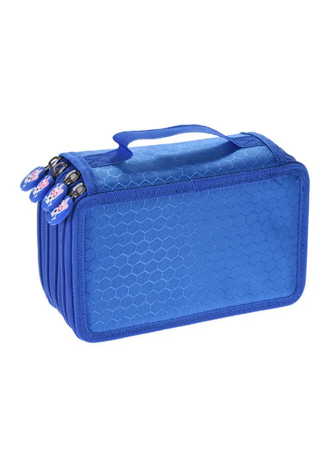 NIBEMINENT Multifunctional Cosmetic Pencil/Pen Brush Bag Case Blue - Image 1