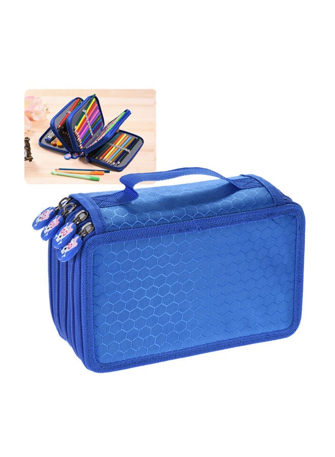 NIBEMINENT Multifunctional Cosmetic Pencil/Pen Brush Bag Case Blue - Image 3