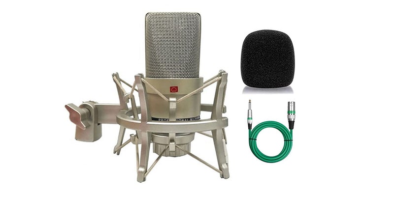 Belear TLM 103 Large Diaphragm Cardioid Condenser Microphone Kit, Foam Pop Filter, Cable for Professional Studio Recording, Home Studio, FM Broadcast & Voice Over - Image 1