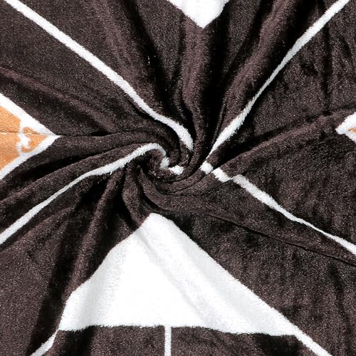 RD TREND® Warm Reversible Quilt Cover Double Bed with Zipper, Duvet Cover Double Bed Soft Flannel (90x100) Inches. (Rectangle-Coffee) - Image 4