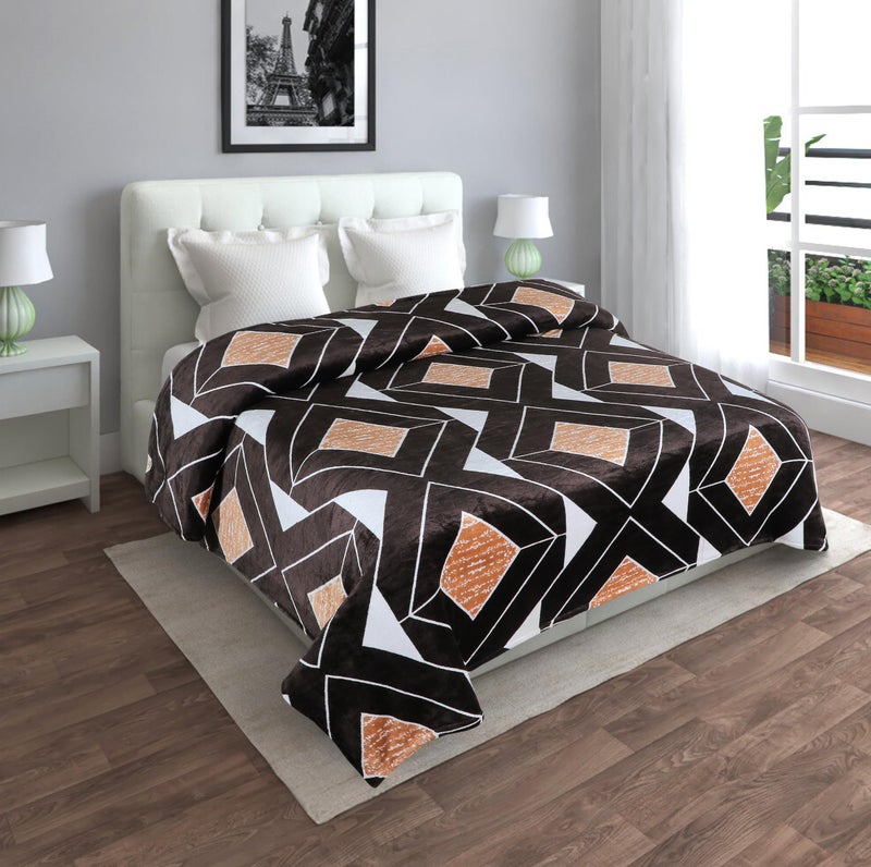RD TREND® Warm Reversible Quilt Cover Double Bed with Zipper, Duvet Cover Double Bed Soft Flannel (90x100) Inches. (Rectangle-Coffee) - Image 5