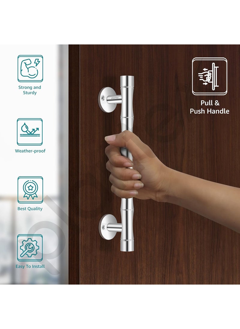 plantex Plantex Door Handle for Main Door8 Inch Pooja Room Door HandlePull Push Main Door Handle Pack of 1 S140 Chrome 3 Years Warranty  - Image 4
