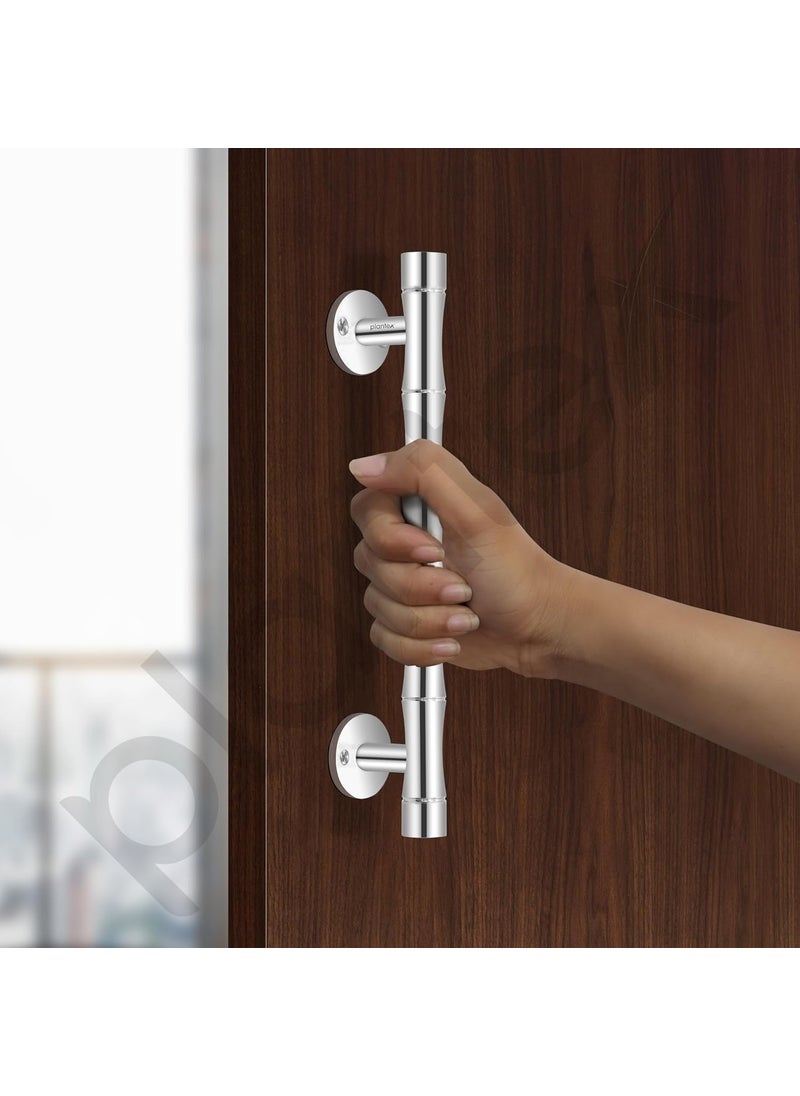 plantex Plantex Door Handle for Main Door8 Inch Pooja Room Door HandlePull Push Main Door Handle Pack of 1 S140 Chrome 3 Years Warranty  - Image 2