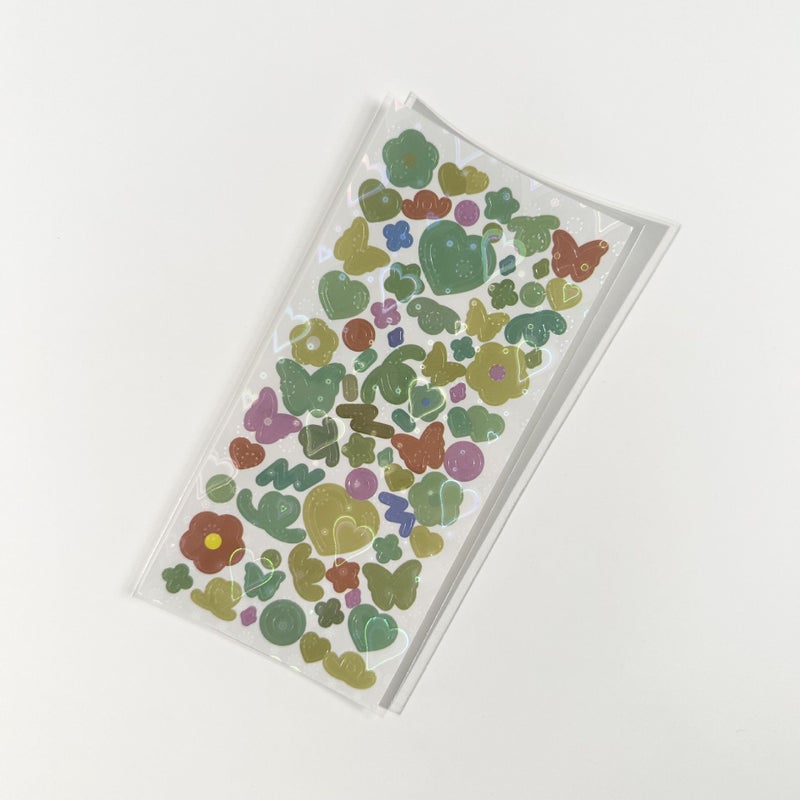 South Korea The Same Butterfly Flower Love Stickers Laser Sparkling Diy Decorative Stickers - Image 1
