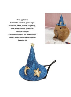 Zerodis Hamster Hat, Small Animal Top Hat Costume Guinea Pig Wizard Hat Lizard Witch Head Accessories Hamster for Hedgehog Chinchilla Ferret (Blue)  - Image 2