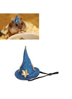 Zerodis Hamster Hat, Small Animal Top Hat Costume Guinea Pig Wizard Hat Lizard Witch Head Accessories Hamster for Hedgehog Chinchilla Ferret (Blue)  - Image 3