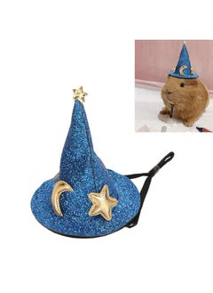 Zerodis Hamster Hat, Small Animal Top Hat Costume Guinea Pig Wizard Hat Lizard Witch Head Accessories Hamster for Hedgehog Chinchilla Ferret (Blue)  - Image 4