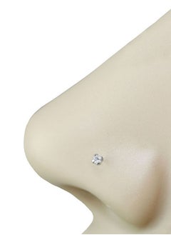 Generic 14K White Gold Genuine Diamond 1.5mm Eye Clear Bone Nose Stud  - Image 3