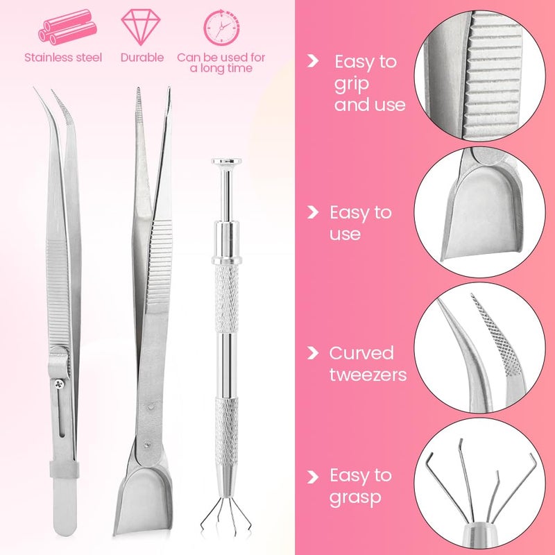 Kryslanix 4 PCS Sprinkles Tools for Cake Decorating,Sprinkle Pen Pearl Grabber with 4 Claws,Cake Tweezers Pearl Sprinkle Spoon with Shovel Head,for Cookie Cupcake Decorating Supplies - Image 3