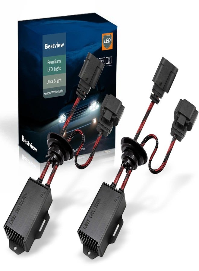 Bestview H4 9003 LED Canbus Decoder: 2PCS H4 9003 Anti Flicker Harness/Load Resistor with Waterproof Rubber Ring for Led Headlight Bulb, Canbus Decoders Error Free, LED Warning Canceller Resistor Adapter - Image 1