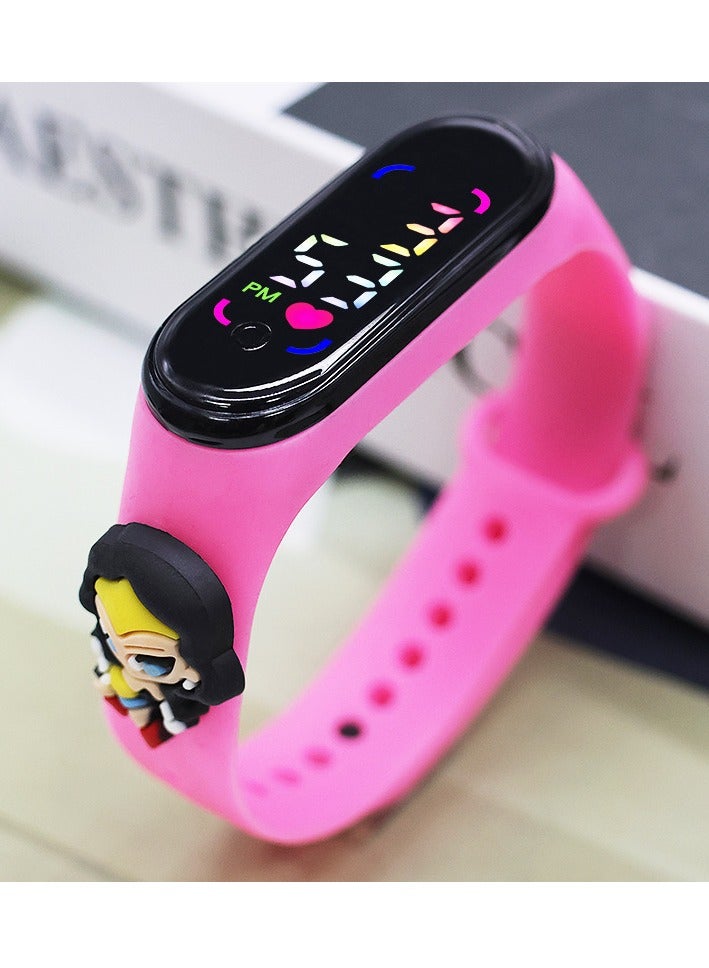 دي تي جي بي مجموعة من 6 ساعات رقمية سيليكون ملونة ومقاومة للماء للأطفال - Image 4
