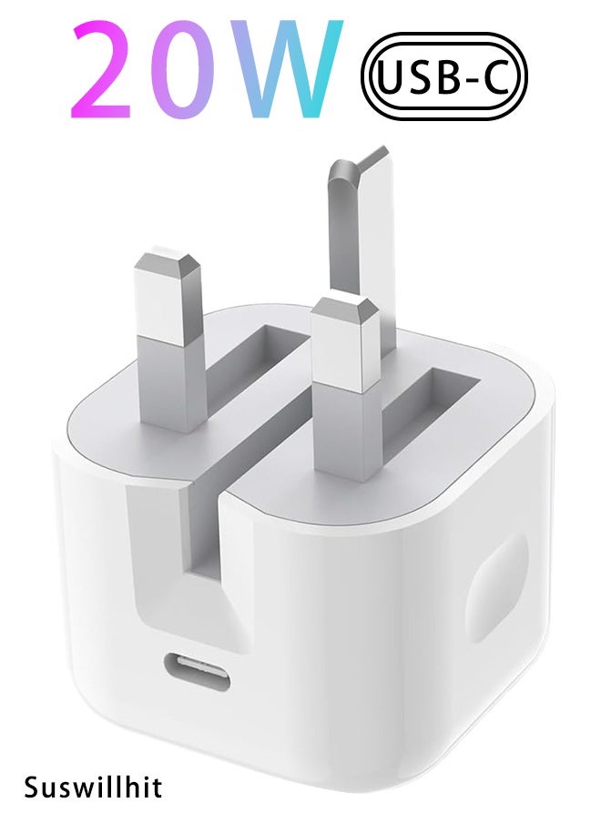 Suswillhit - Charger Fast Charging|20W USB-C Travel Power Adapter Compatible for iPhone 16/15/14/14 Pro/14 Pro Max/14 Plus/13/12/SE2020/11/XR/XS Max/X/iPad,Samsung Galaxy And all Type C Phones - Image 1