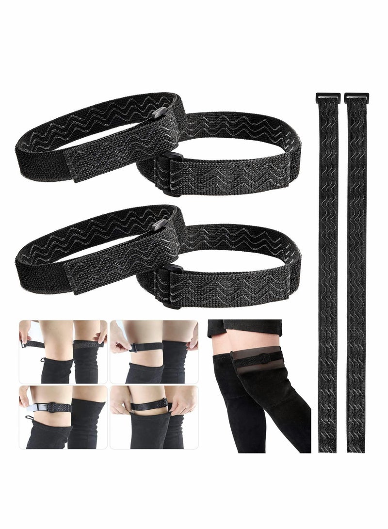Excefore Knee Boots Straps TERRIFI Adjustable Elastic Boots Straps with Hook and Loop Tape for Knee high Boots Velcro 6 Pieces - Image 1