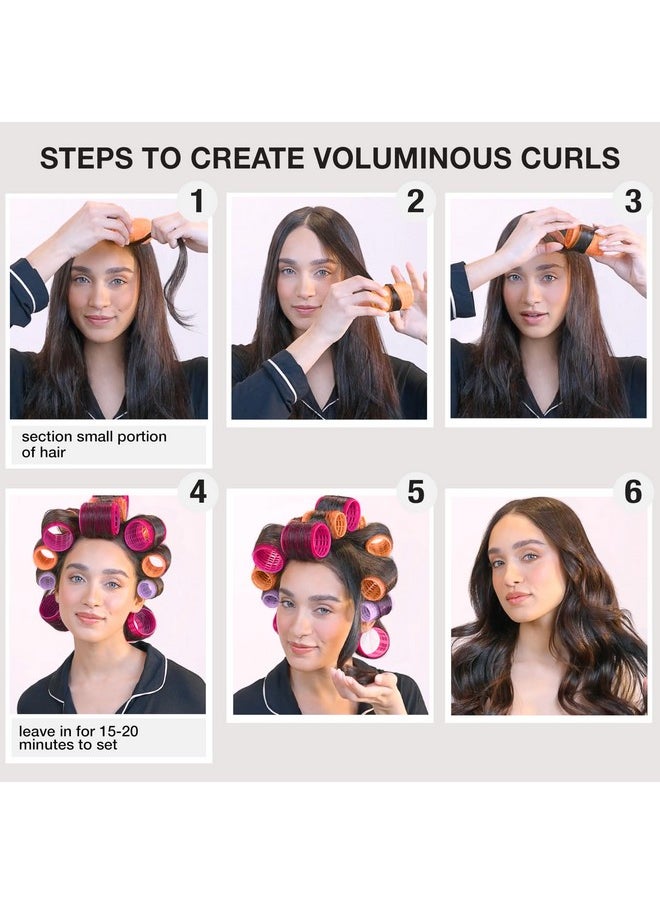 CONAIR Conair Heatless Curlers- heatless curls overnight - Hair Rollers for Lift & Volume - Assorted Sizes and Colors - Velcro Rollers - 31 Count w/storage case  - Image 4