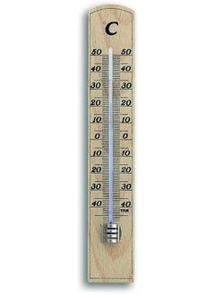 TFA High Accuracy Analogue Indoor Thermometer Solid Beech Wood Brown L 35 X W 15 X H 206Mm 
