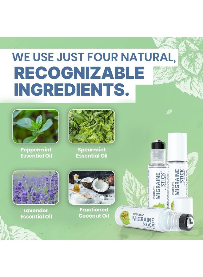 Basic Vigor Migrastil Migraine Stick Roll-on, 0.3-Ounce Essential Oil Aromatherapy 10ml - Image 3